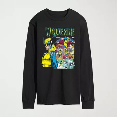 Novelty Mens Crew Neck Short Sleeve Regular Fit Marvel Graphic T-shirt In Black