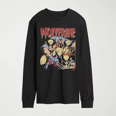Novelty Mens Crew Neck Short Sleeve Regular Fit Marvel Graphic T-shirt In Black