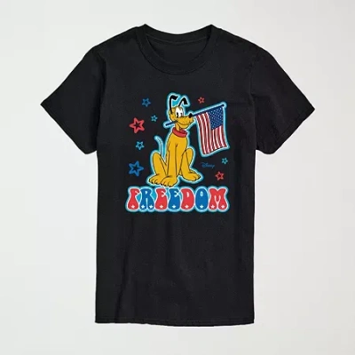 Novelty Mens Crew Neck Short Sleeve Regular Fit Pluto Big And Tall Graphic T-shirt In Blue