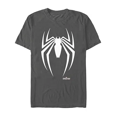 Novelty Mens Crew Neck Short Sleeve Regular Fit Spiderman Graphic T-shirt In Black