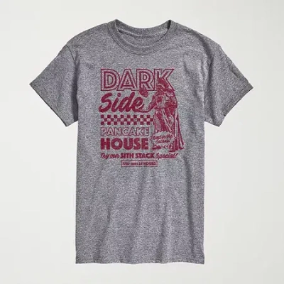 Novelty Mens Crew Neck Short Sleeve Regular Fit Star Wars Graphic T-shirt In Gray