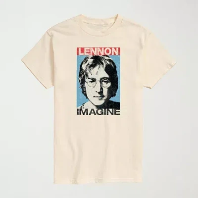 Novelty Mens Crew Neck Short Sleeve Regular Fit The Beatles Big And Tall Graphic T-shirt In White