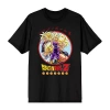 Novelty Mens Crew Neck Short Sleeve Relaxed Fit Dragon Ball Z Graphic T-shirt In Black