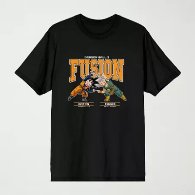 Novelty Mens Crew Neck Short Sleeve Relaxed Fit Dragon Ball Z Graphic T-shirt In Black