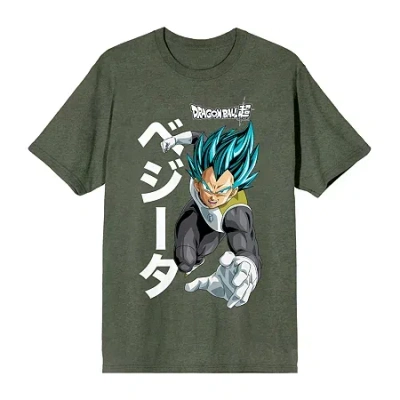 Novelty Mens Crew Neck Short Sleeve Relaxed Fit Dragon Ball Z Graphic T-shirt In Green