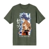 Novelty Mens Crew Neck Short Sleeve Relaxed Fit Dragon Ball Z Graphic T-shirt In Green