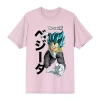 Novelty Mens Crew Neck Short Sleeve Relaxed Fit Dragon Ball Z Graphic T-shirt In Pink