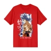 Novelty Mens Crew Neck Short Sleeve Relaxed Fit Dragon Ball Z Graphic T-shirt In Red
