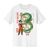 Novelty Mens Crew Neck Short Sleeve Relaxed Fit Dragon Ball Z Graphic T-shirt In White