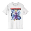 Novelty Mens Crew Neck Short Sleeve Relaxed Fit Dragon Ball Z Graphic T-shirt In White