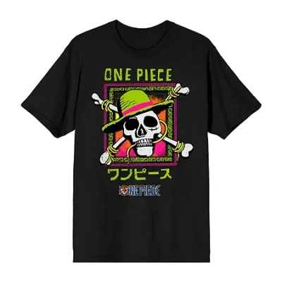 Novelty Mens Crew Neck Short Sleeve Relaxed Fit Graphic T-shirt In Black