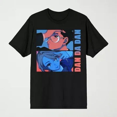 Novelty Mens Crew Neck Short Sleeve Relaxed Fit Graphic T-shirt In Black