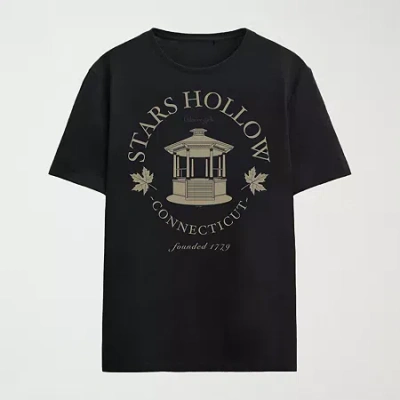 Novelty Mens Crew Neck Short Sleeve Relaxed Fit Graphic T-shirt In Black