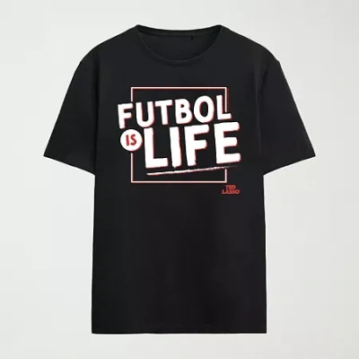 Novelty Mens Crew Neck Short Sleeve Relaxed Fit Graphic T-shirt In Black