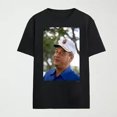 Novelty Mens Crew Neck Short Sleeve Relaxed Fit Graphic T-shirt In Black
