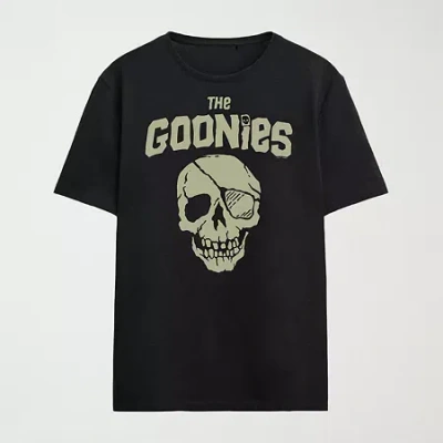 Novelty Mens Crew Neck Short Sleeve Relaxed Fit Graphic T-shirt In Black