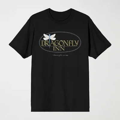 Novelty Mens Crew Neck Short Sleeve Relaxed Fit Graphic T-shirt In Black