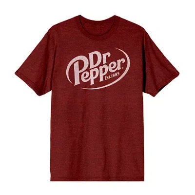 Novelty Mens Crew Neck Short Sleeve Relaxed Fit Graphic T-shirt In Red