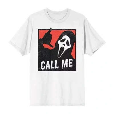 Novelty Mens Crew Neck Short Sleeve Relaxed Fit Graphic T-shirt In White