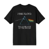 Novelty Mens Crew Neck Short Sleeve Relaxed Fit Pink Floyd Graphic T-shirt In Black