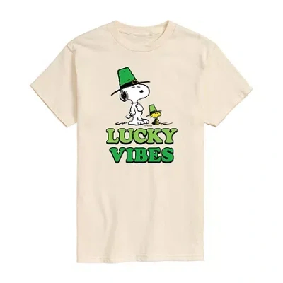Novelty Mens Crew Neck Short Sleeve Snoopy Graphic T-shirt In Multi