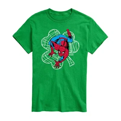 Novelty Mens Crew Neck Short Sleeve Spiderman Graphic T-shirt In Multi