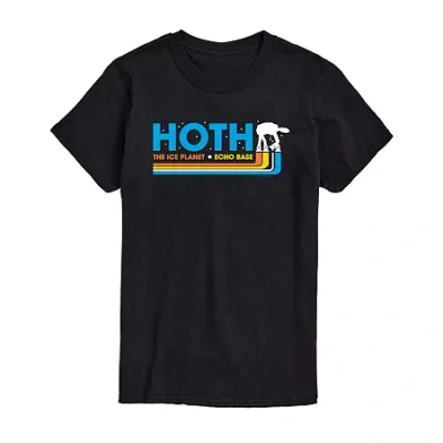 Novelty Mens Crew Neck Short Sleeve Star Wars Graphic T-shirt In Black