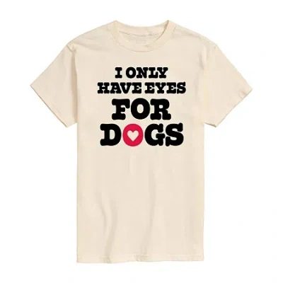 Novelty Mens Crew Neck Short Sleeve Valentine's Day T-shirt In Sand