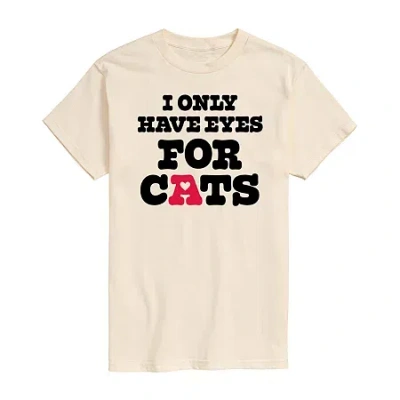 Novelty Mens Crew Neck Short Sleeve Valentine's Day T-shirt In Sand