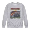 Novelty Mens Long Sleeve Bronco Graphic T-shirt In Gray