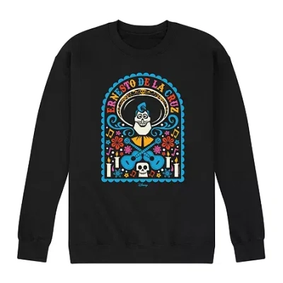 Novelty Mens Long Sleeve Coco Graphic T-shirt In Black