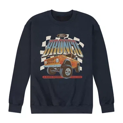 Novelty Mens Long Sleeve Ford Bronco Graphic T-shirt In Blue
