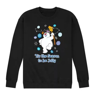 Novelty Mens Long Sleeve Frosty The Snowman Sweatshirt In Black