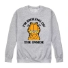 Novelty Mens Long Sleeve Garfield Sweatshirt In Gray