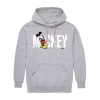 Novelty Mens Long Sleeve Mickey Mouse Hoodie In Gray