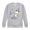 Novelty Mens Long Sleeve Peanuts Mardi Gras Sweatshirt In Gray