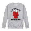 Novelty Mens Long Sleeve Peanuts Sweatshirt In Gray