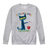 Novelty Mens Long Sleeve Pete The Cat Sweatshirt In Gray