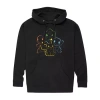 Novelty Mens Long Sleeve Pokemon Hoodie In Black