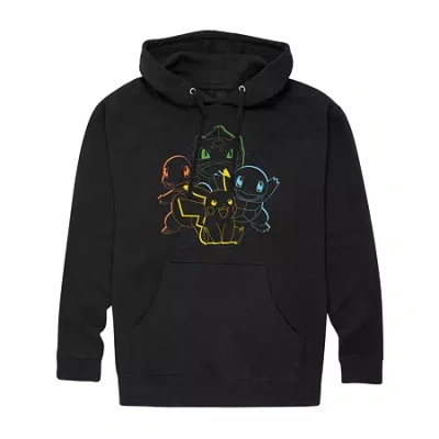 Novelty Mens Long Sleeve Pokemon Hoodie In Black