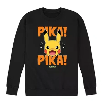 Novelty Mens Long Sleeve Pokemon Sweatshirt In Black