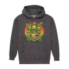 Novelty Mens Long Sleeve Teenage Mutant Ninja Turtles Hoodie In Gray