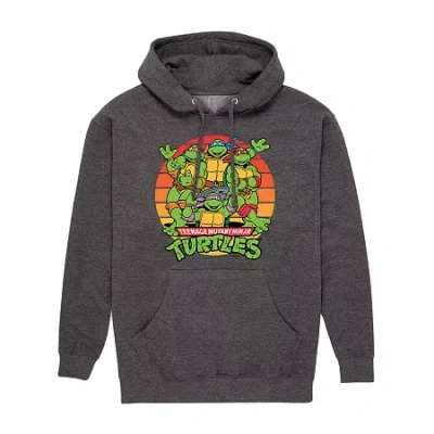 Novelty Mens Long Sleeve Teenage Mutant Ninja Turtles Hoodie In Gray