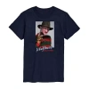 Novelty Mens Short Sleeve A Nightmare On Elm Street Graphic T-shirt In Blue