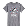 Novelty Mens Short Sleeve Americana Peanuts Snoopy Graphic T-shirt In Gray