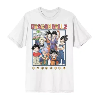 Novelty Mens Short Sleeve Anime Dragon Ball Z Graphic T-shirt In White