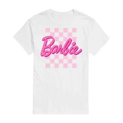 Novelty Mens Short Sleeve Barbie Graphic T-shirt In White