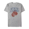 Novelty Mens Short Sleeve Boxing Graphic T-shirt In Gray