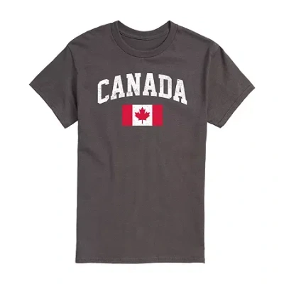 Novelty Mens Short Sleeve Canada Graphic T-shirt In Black