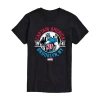 Novelty Mens Short Sleeve Captain America Marvel Graphic T-shirt In Black